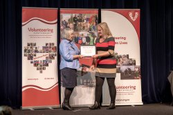 Helen Youngman, GirlGuiding NZ, with her Award
