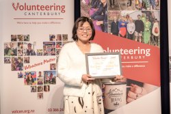 Chang Chun Mui (Mei), Rural Youth and Adult Literacy Trust, with her Award