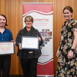 Kaiapoi Community Support Team, from Community Wellbeing North Canterbury Trust, receiving their Award
