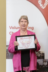 Theresa McLennan, from Petersgate Counselling Centre, with her Award