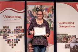 Rachel Austin, Woolston Development Project, with her Award