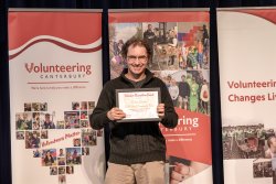 Andrew Johnson, Smith Street Community Farm, with his Award