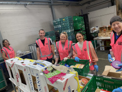 Staff from Ethicon volunteering at Kairos Food Rescue