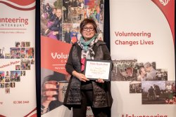 Jenny Yee, Bone Marrow Cancer Trust, with her Award
