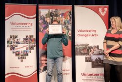 David Birch, Silverstream Reserve, with his Award