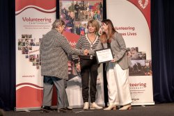 Op Shop Supporters, Julie & Jayne, Nurture Trust, with their Award