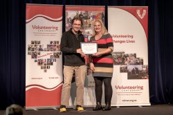 Andrew Johnson, Smith Street Community Farm, with his Award