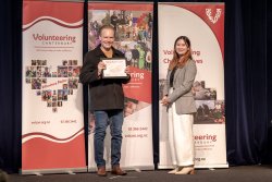 Stephen McLean, Kairos Food Rescue, with his Award