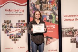 Leigh Herdman, Recreate NZ, with her Award