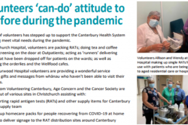 Image of the written article in the Canterbury District Health Board CEO Update.