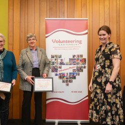 Anglican Archives Volunteers, from Christchurch Anglican Diocesan Archives, receiving their Award