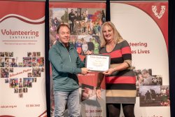 David Birch, Silverstream Reserve, with his Award