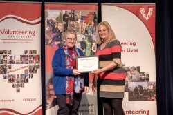 Jean Little, The Salvation Army Driver Programmes, Christchurch, with her Award