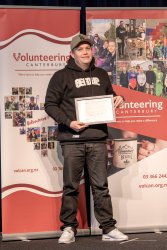 Johnny Gosling, Bromley Community Centre, with his Award