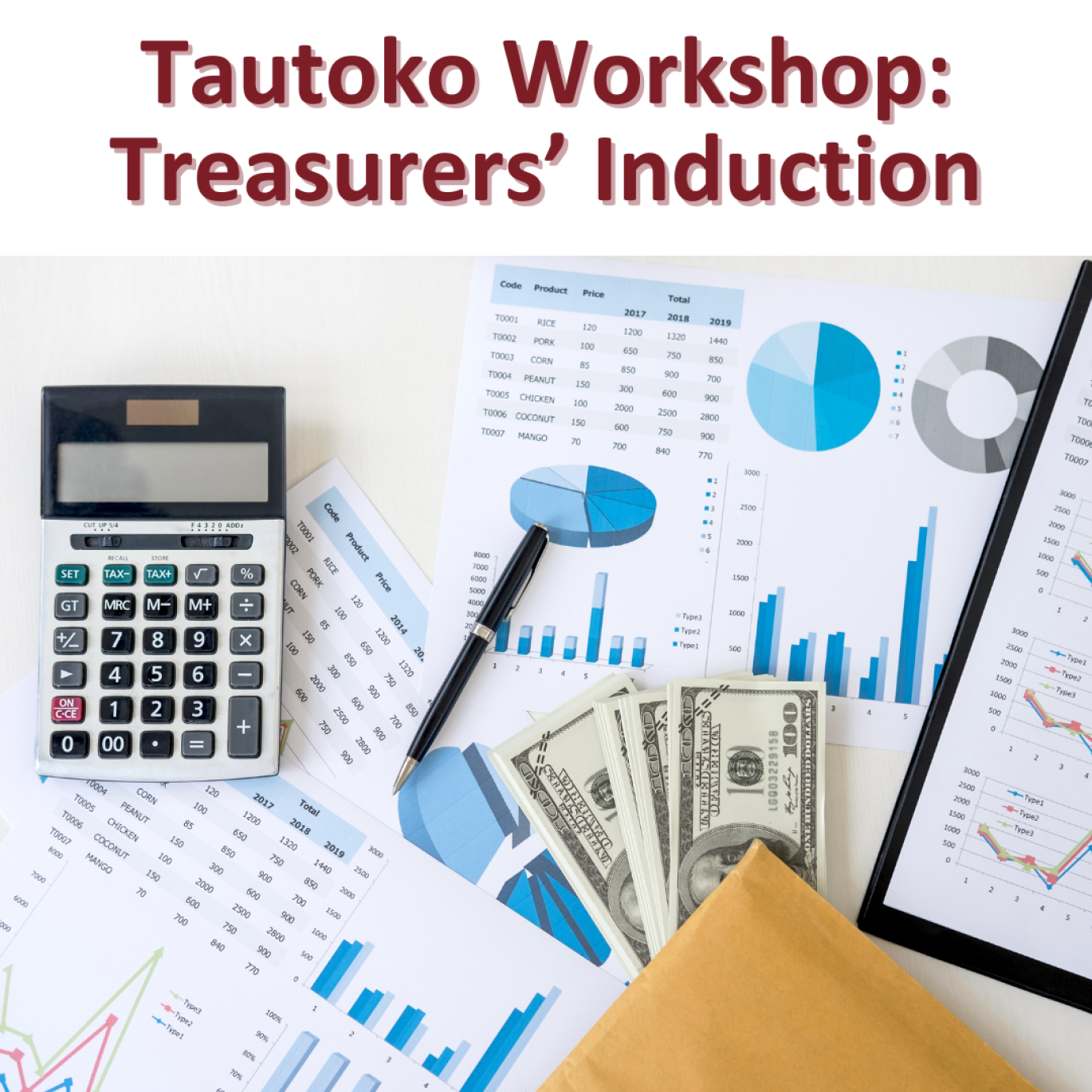 Image for Tautoko Workshop: Treasurers' Induction