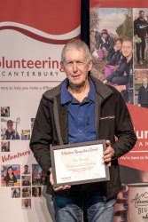 Stew Presnall, WanderSearch Canterbury, with his Award