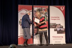 Madeleine Price, Family Drug Support Aotearoa New Zealand, with her Award