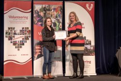 Leigh Herdman, Recreate NZ, with her Award