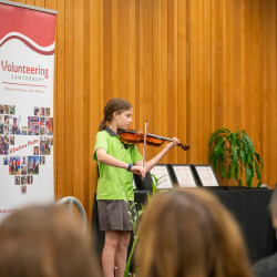 Georgia Daly, Youth Violinist, providing entertainment