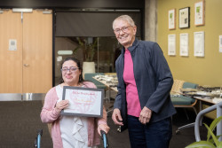 Parisa Binaeizadeh, from Imagination Station, with her Award