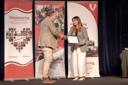Kerry Turner, Cholmondeley Children's Centre, with his Award