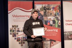 Johnny Gosling, Bromley Community Centre, with his Award
