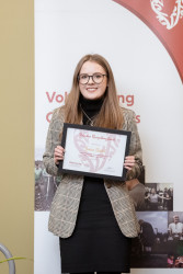 Jessica Shackel, from The Green Lab, with her Award