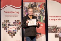 Stephen McLean, Kairos Food Rescue, with his Award