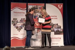 Rachel Austin, Woolston Development Project, with her Award
