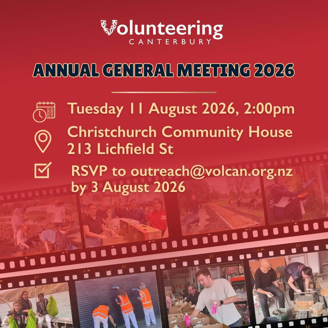 Event tile for Volunteering Canterbury's 2026 AGM.