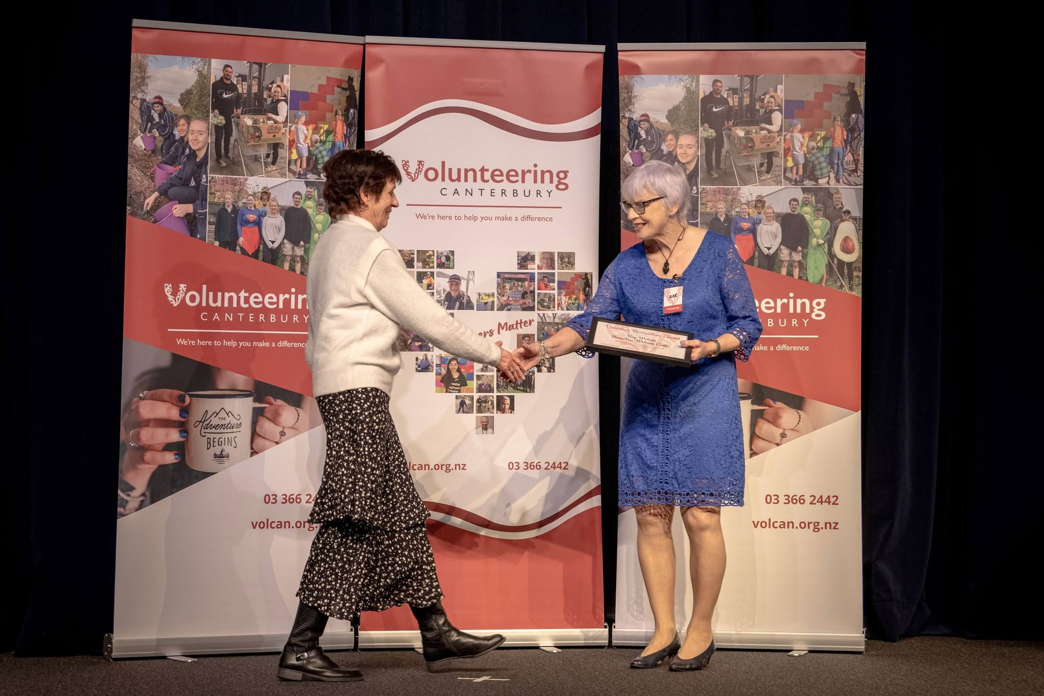 Kay Wallace, BrainTree Wellness Centre, receiving a Volunteer Recognition Award at the 2026 ceremony.