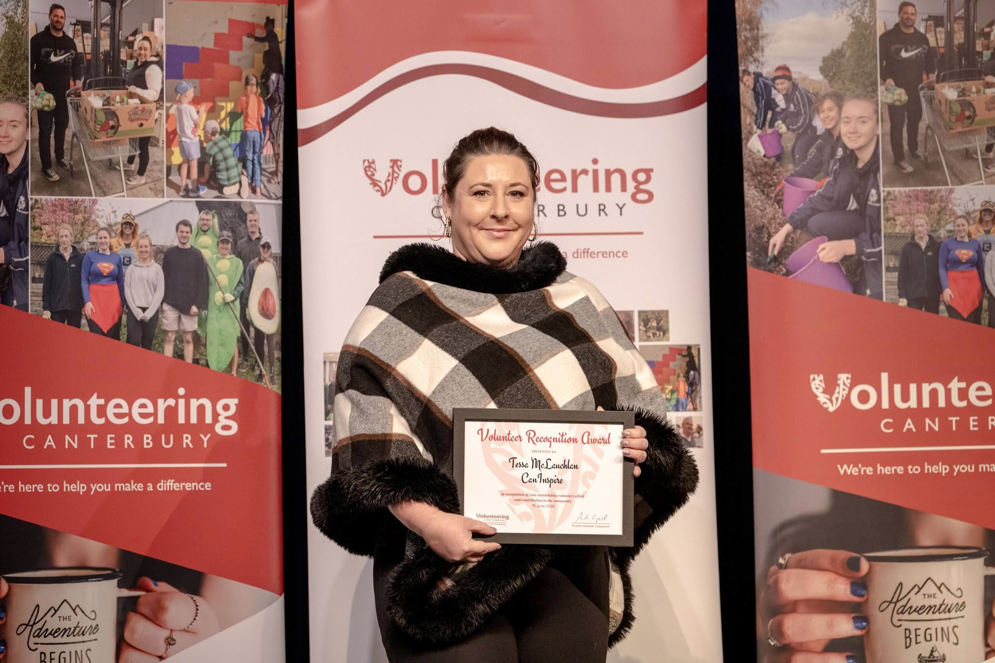 Tessa McLauchlan, CanInspire, receiving a Volunteer Recognition Award at the 2026 ceremony.
