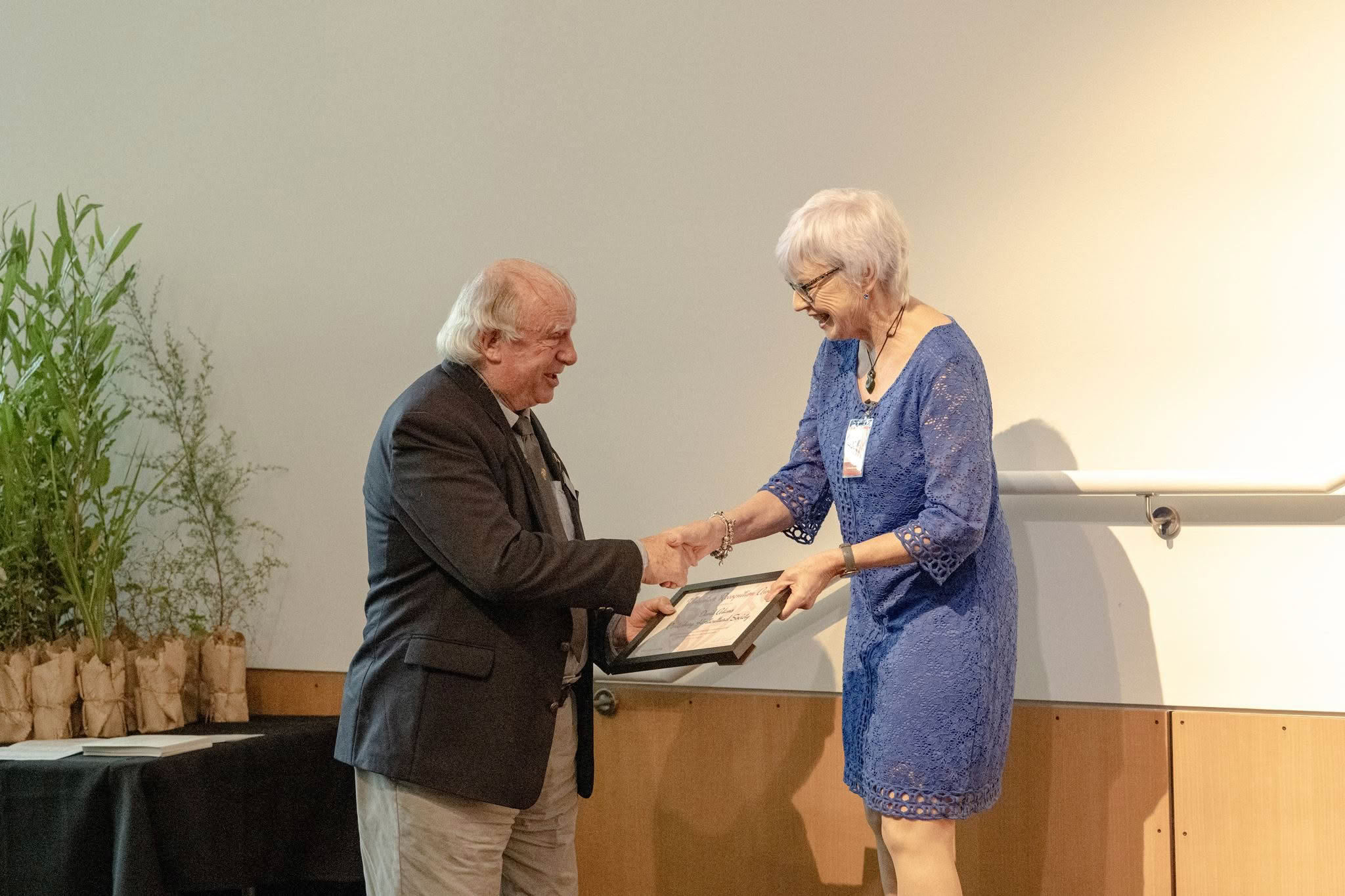 David Adams, Canterbury Horticultural Society, receiving a Volunteer Recognition Award at the 2026 ceremony.