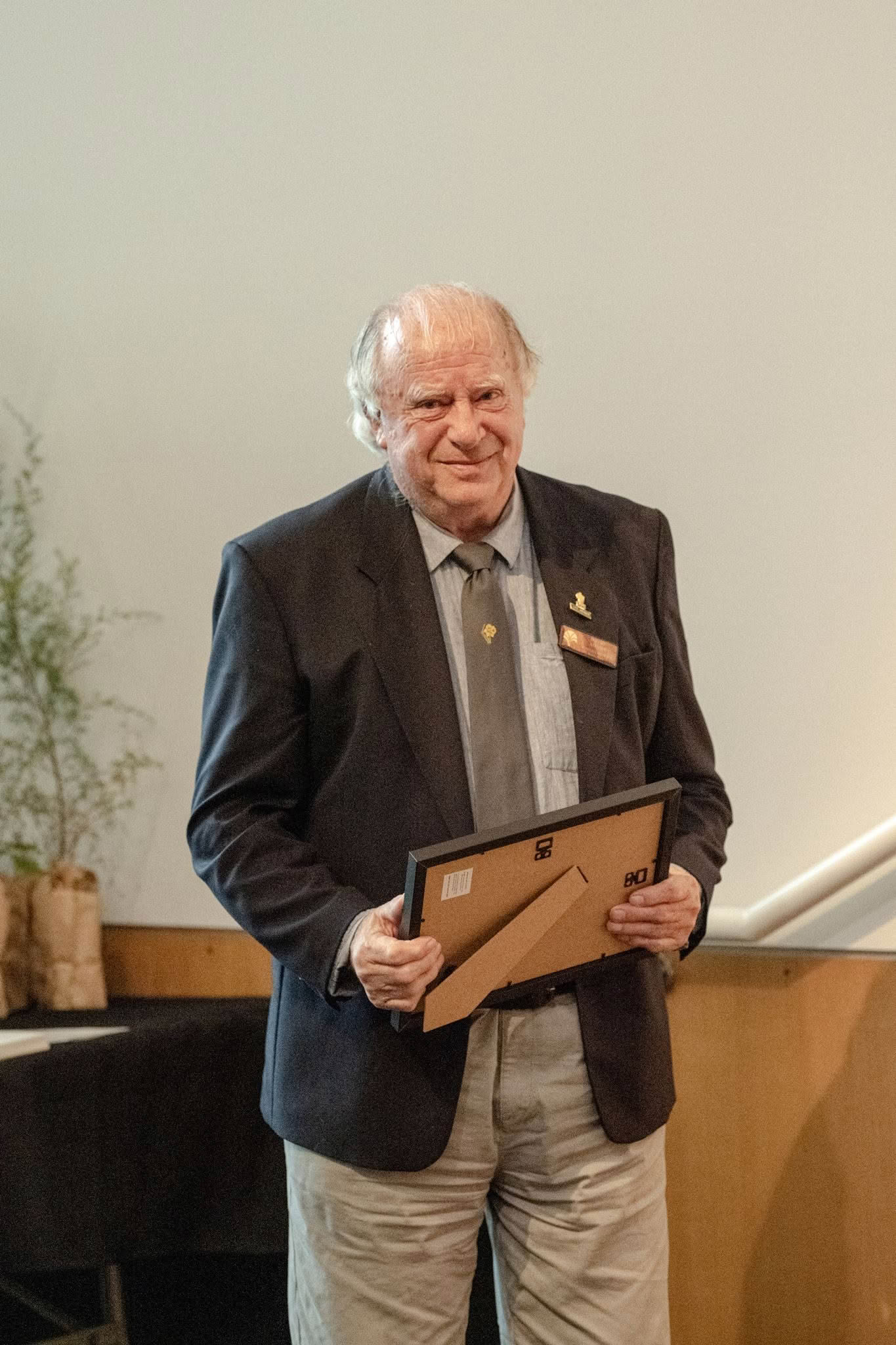 David Adams, Canterbury Horticultural Society, receiving a Volunteer Recognition Award at the 2026 ceremony.