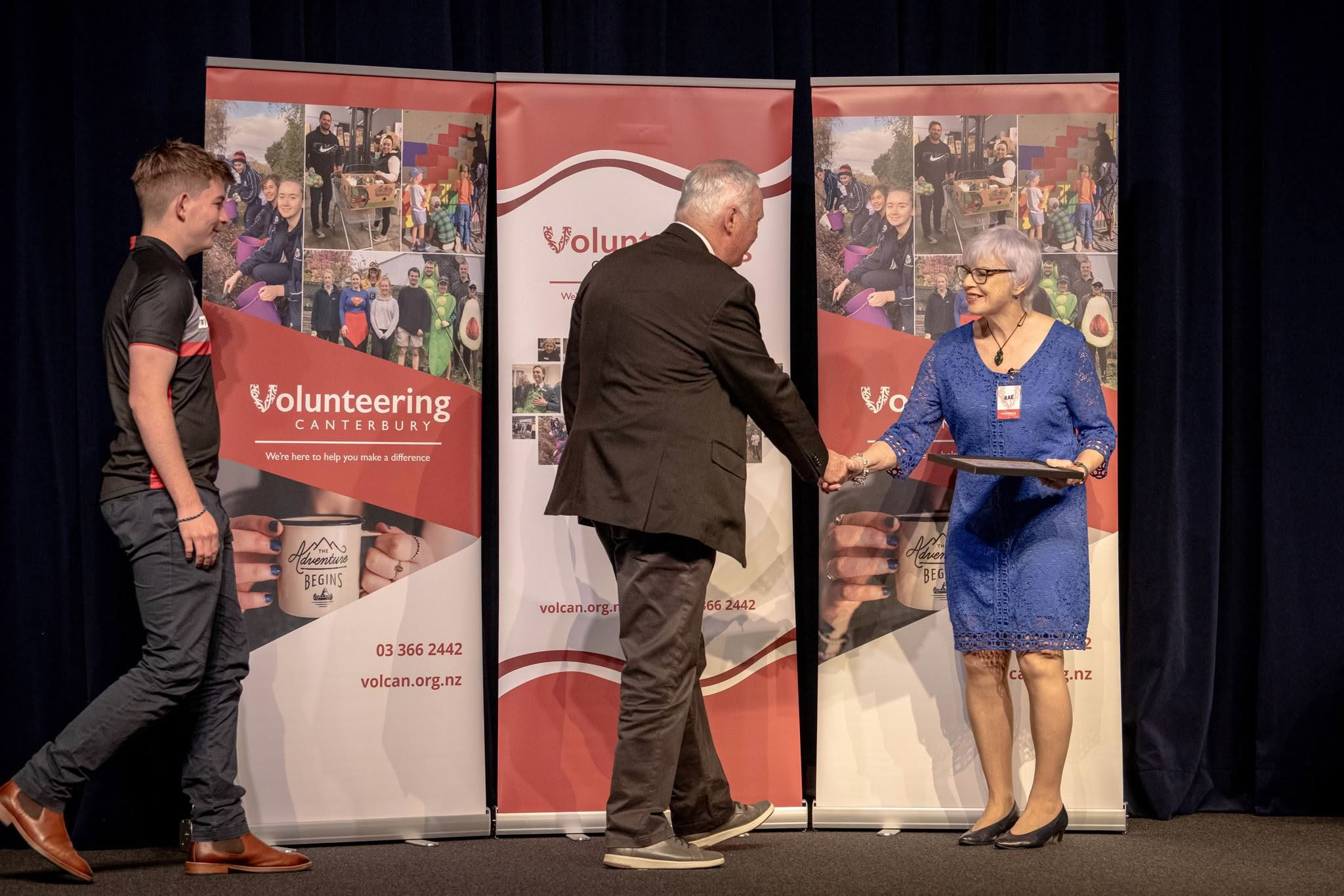 Match Day Officials, Canterbury Rugby Union, receiving a Volunteer Recognition Award at the 2026 ceremony.