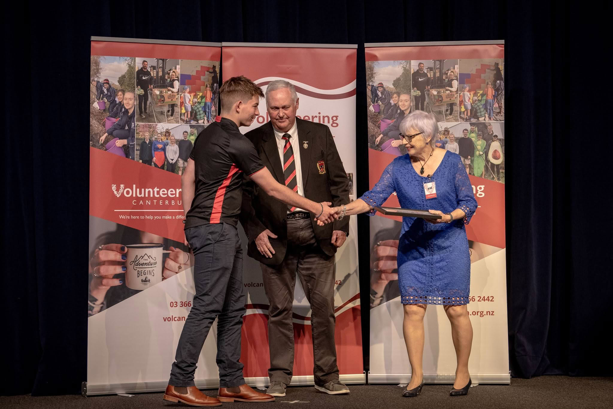 Match Day Officials, Canterbury Rugby Union, receiving a Volunteer Recognition Award at the 2026 ceremony.