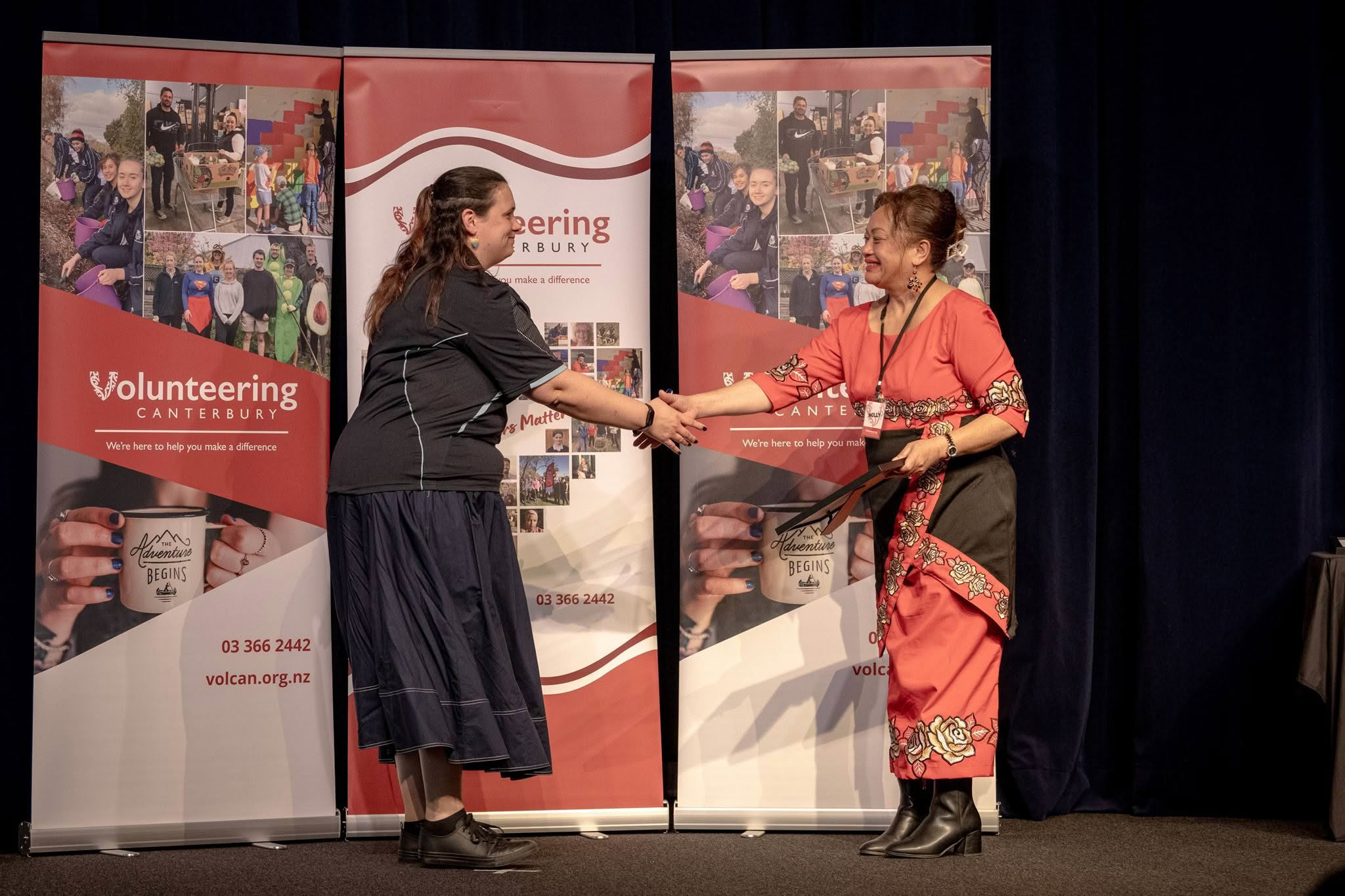 Chloe Hyland, GirlGuiding New Zealand, receiving a Volunteer Recognition Award at the 2026 ceremony.