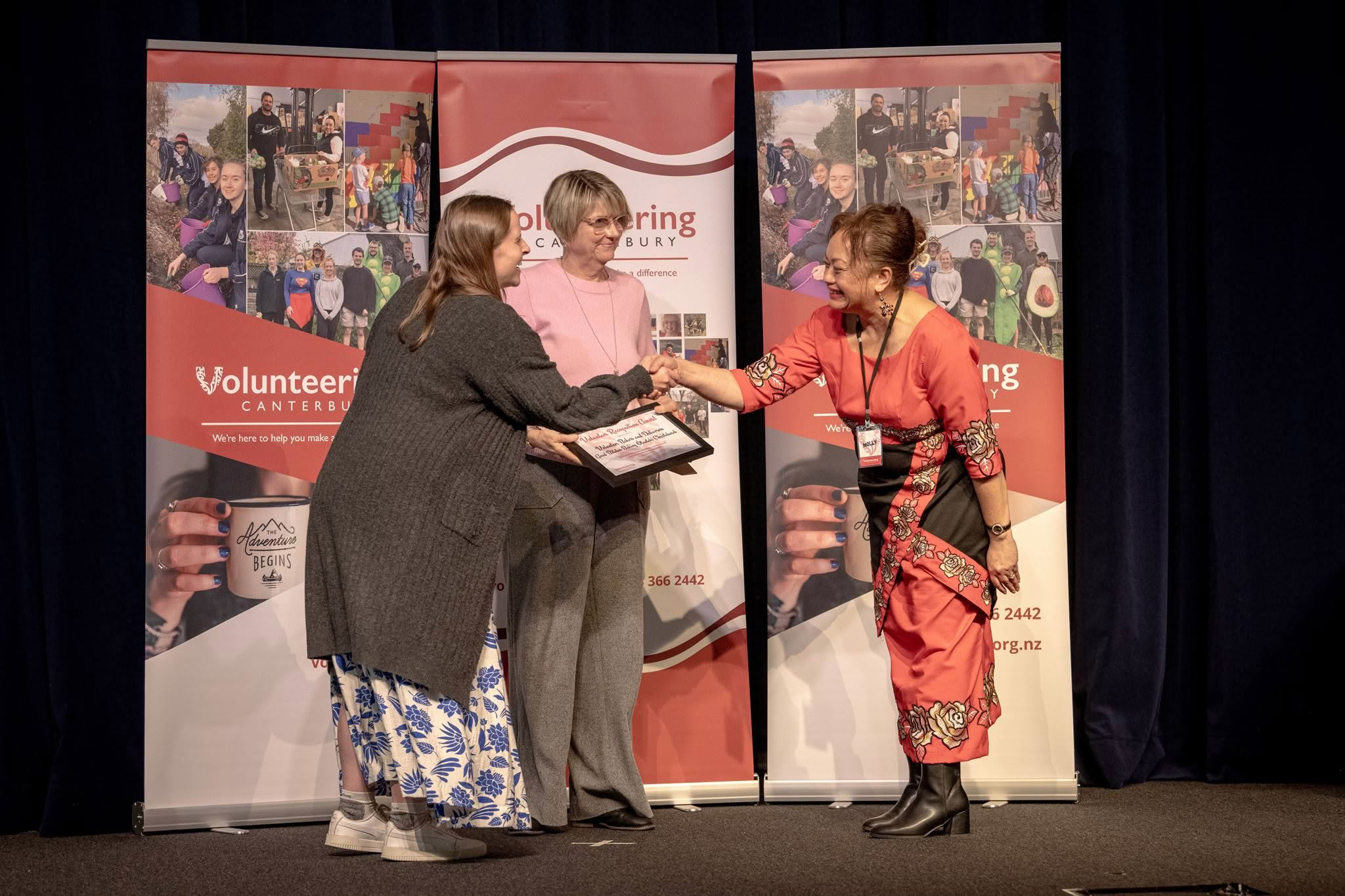Volunteer Bakers and Deliverers, Good Bitches Baking Ōtautahi Christchurch, receiving a Volunteer Recognition Award at the 2026 ceremony.