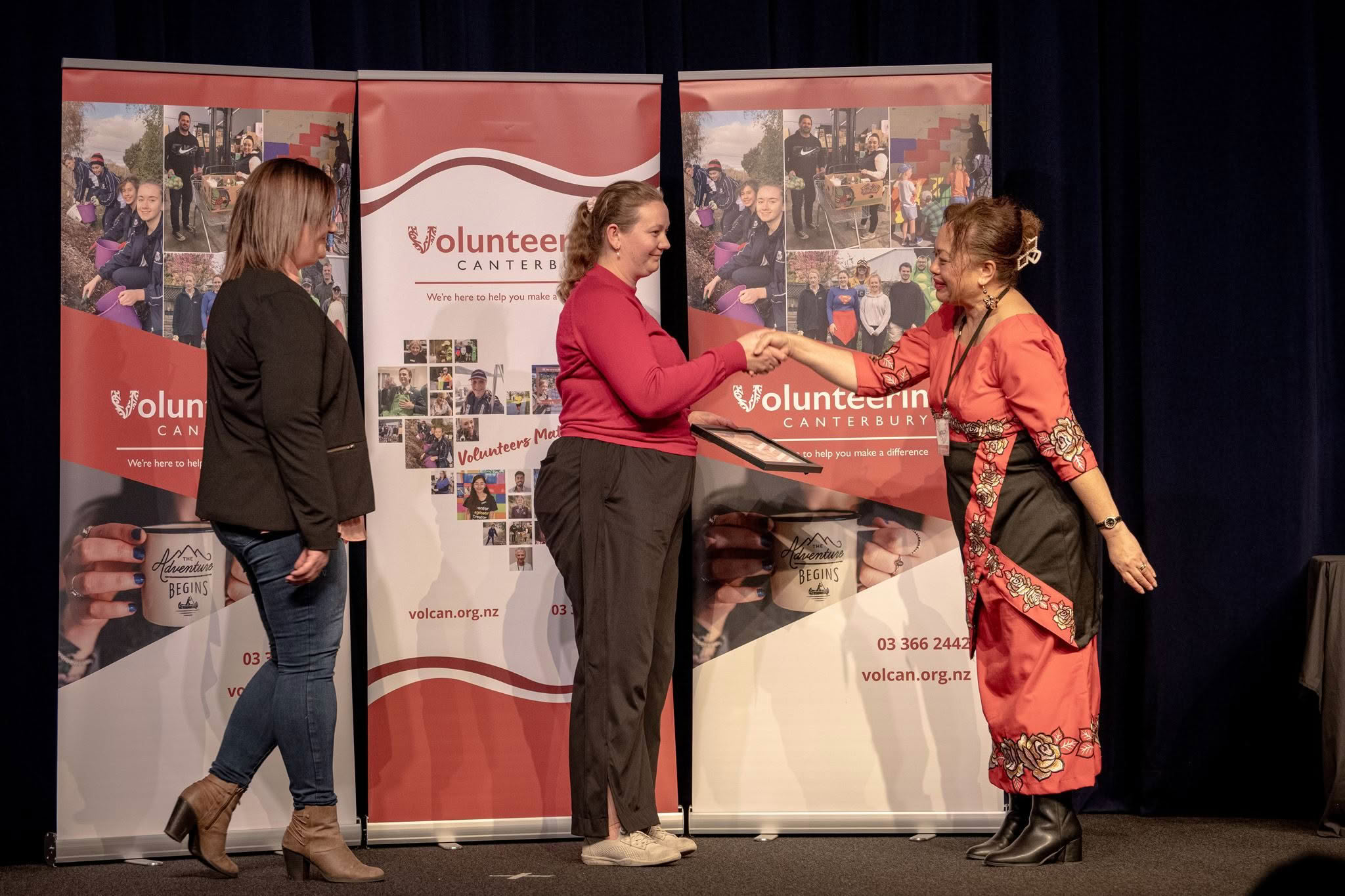 The Committee, Kaiapoi Toy Library, receiving a Volunteer Recognition Award 2026.