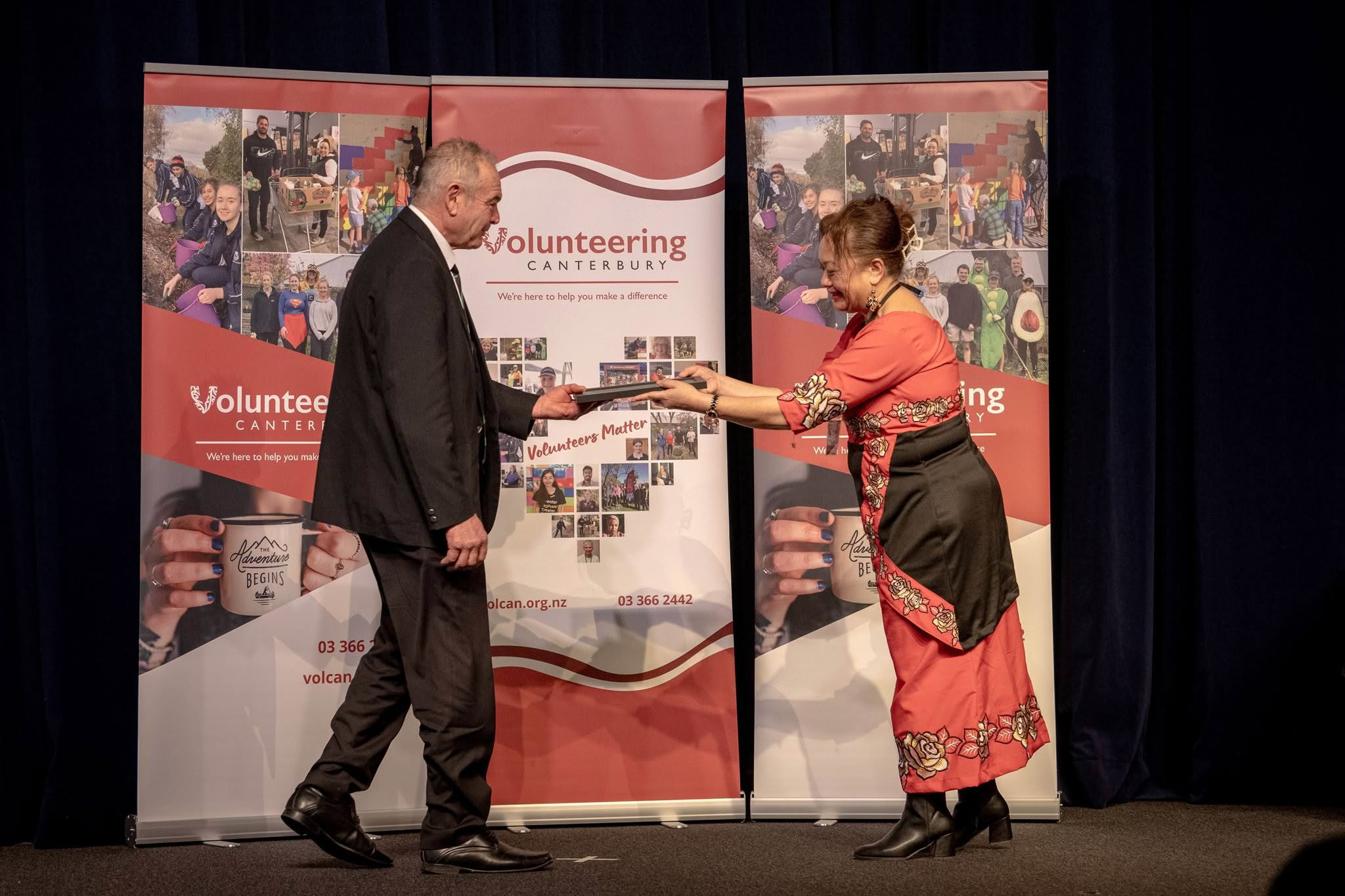 Jimmy Wells, Linwood Rugby Football Club, receiving a Volunteer Recognition Award 2026.