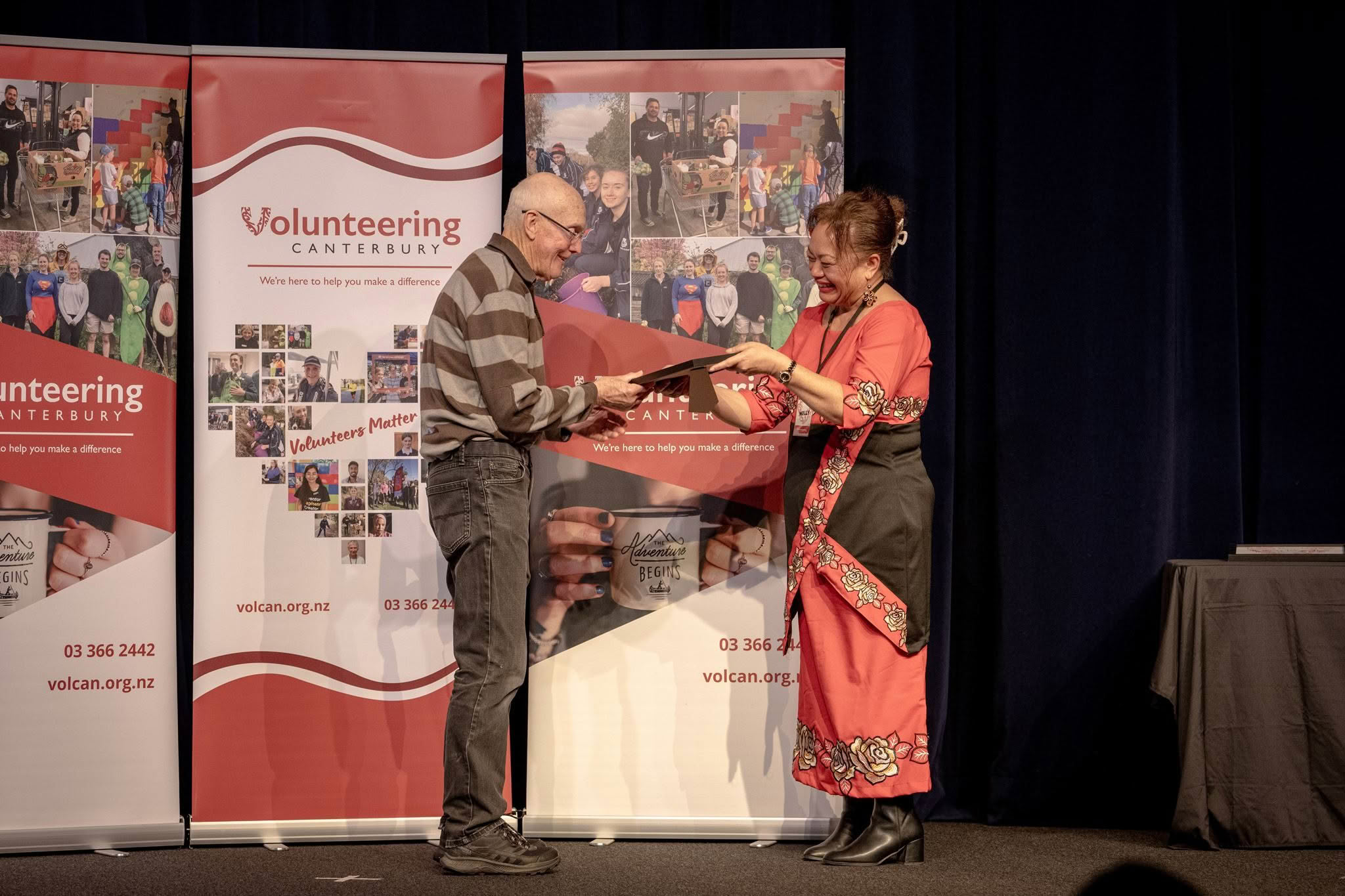 Max Lang, Mikimiki Conservation Trust, receiving a Volunteer Recognition Award 2026.