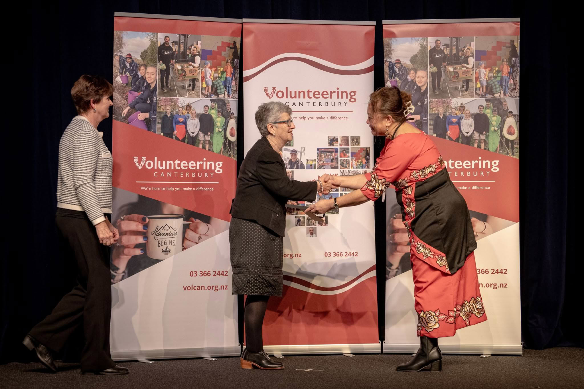 Group Exercise Volunteers, Multiple Sclerosis & Parkinson's Canterbury, receiving a Volunteer Recognition Award 2026.
