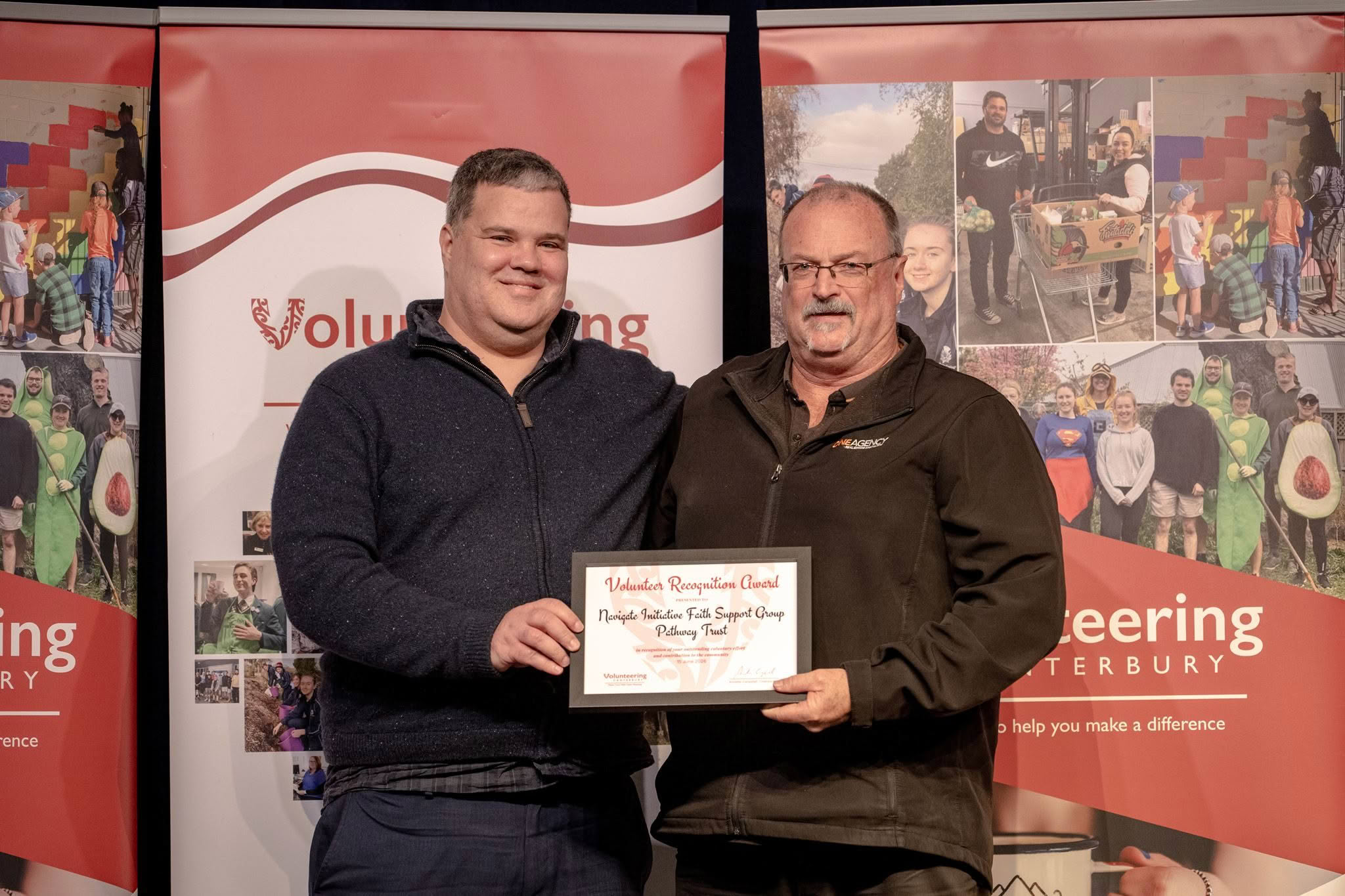 Navigate Initiative Faith Support Group, Pathway Trust, receiving a Volunteer Recognition Award 2026.