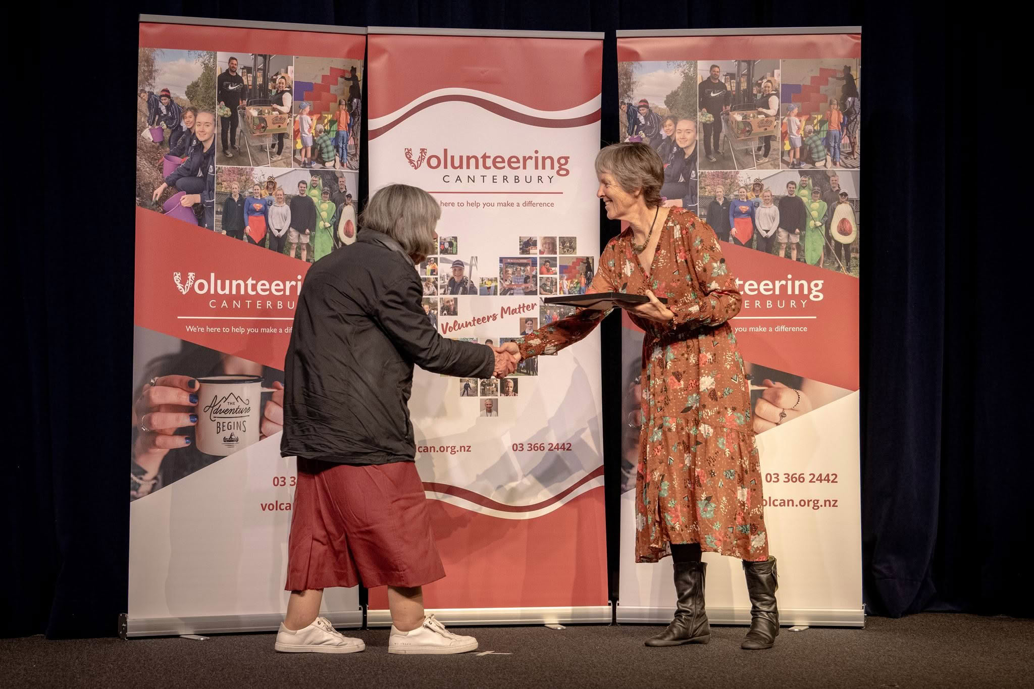 Totora Day Programme Van Assistants, Presbyterian Support Upper South Island, receiving a Volunteer Recognition Award 2026.