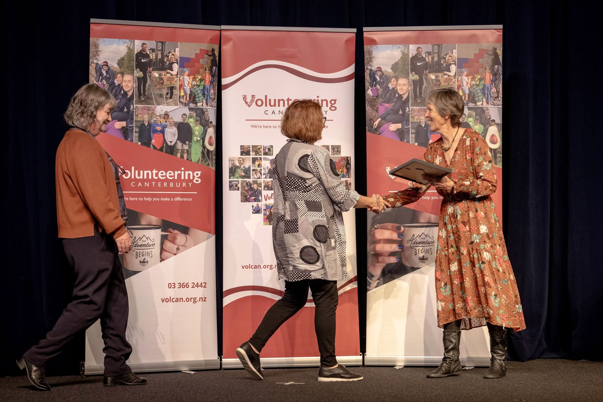 Club Members, Rotary Ōtautahi Passport, receiving a Volunteer Recognition Award 2026.