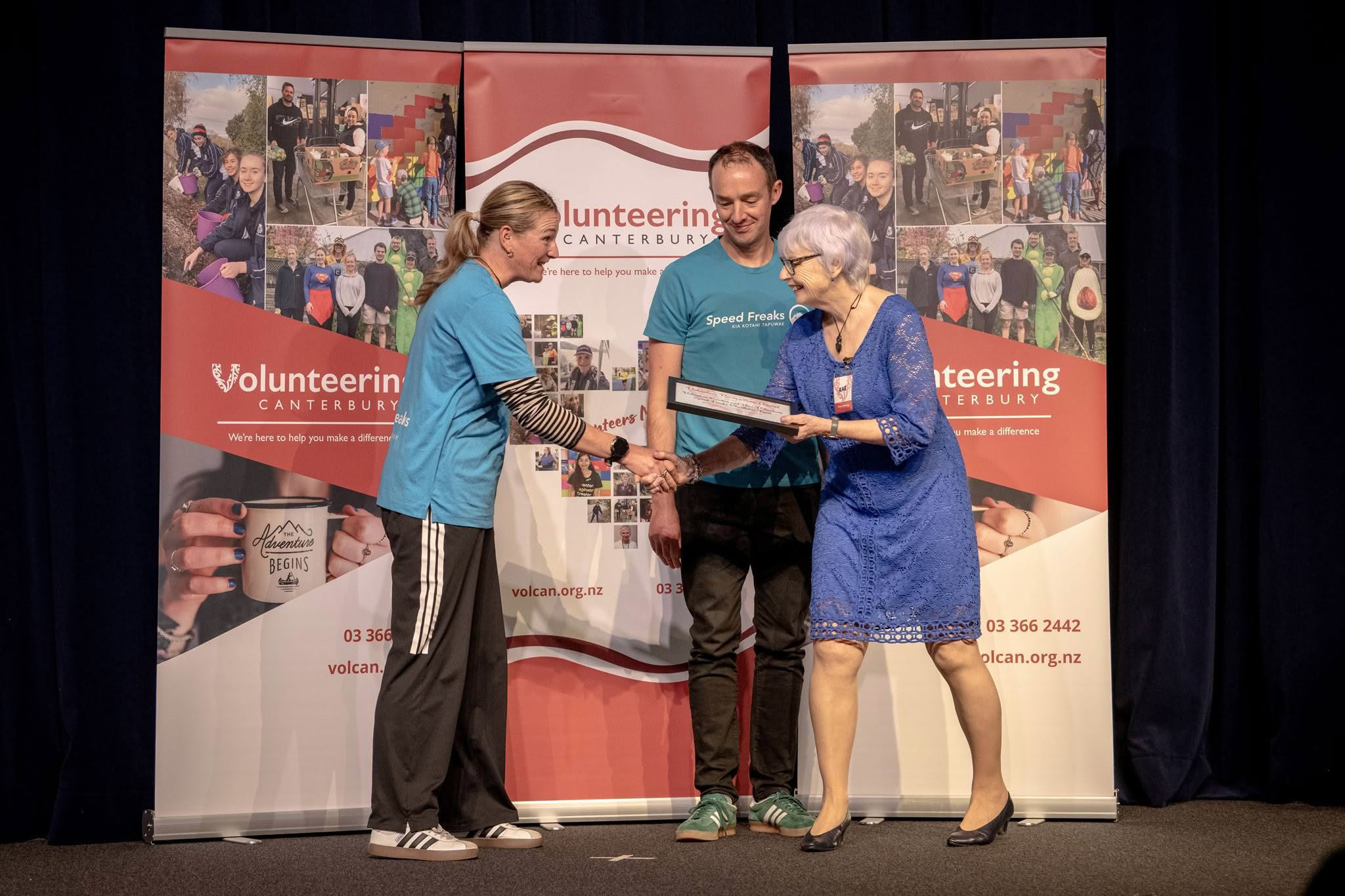 Volunteer Coaches and Peer Volunteers, Speed Freaks Charitable Trust, receiving a Volunteer Recognition Award 2026.