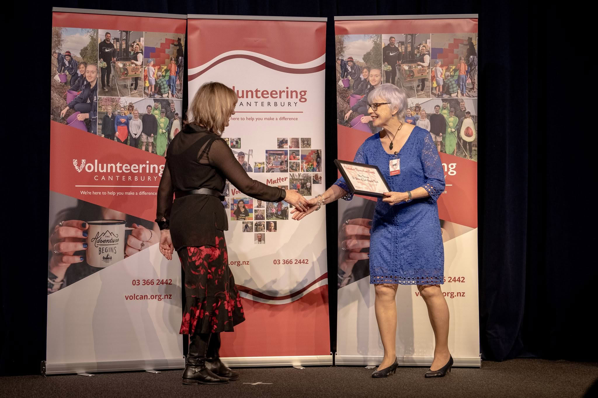 Meg Devane, St John of God Hauora Trust, receiving a Volunteer Recognition Award 2026.