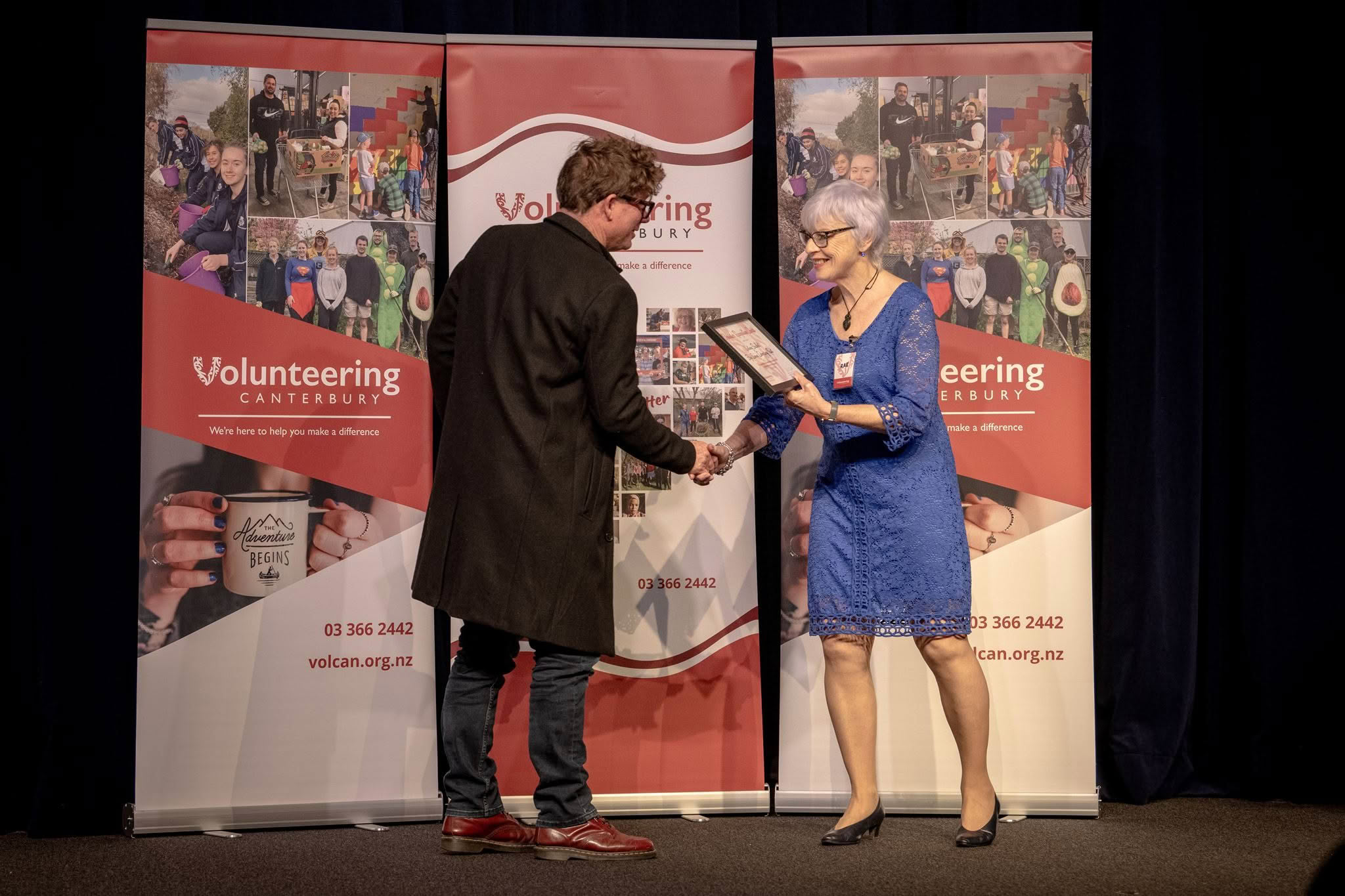 Antony Shadbolt, Styx Living Laboratory Trust, receiving a Volunteer Recognition Award 2026.