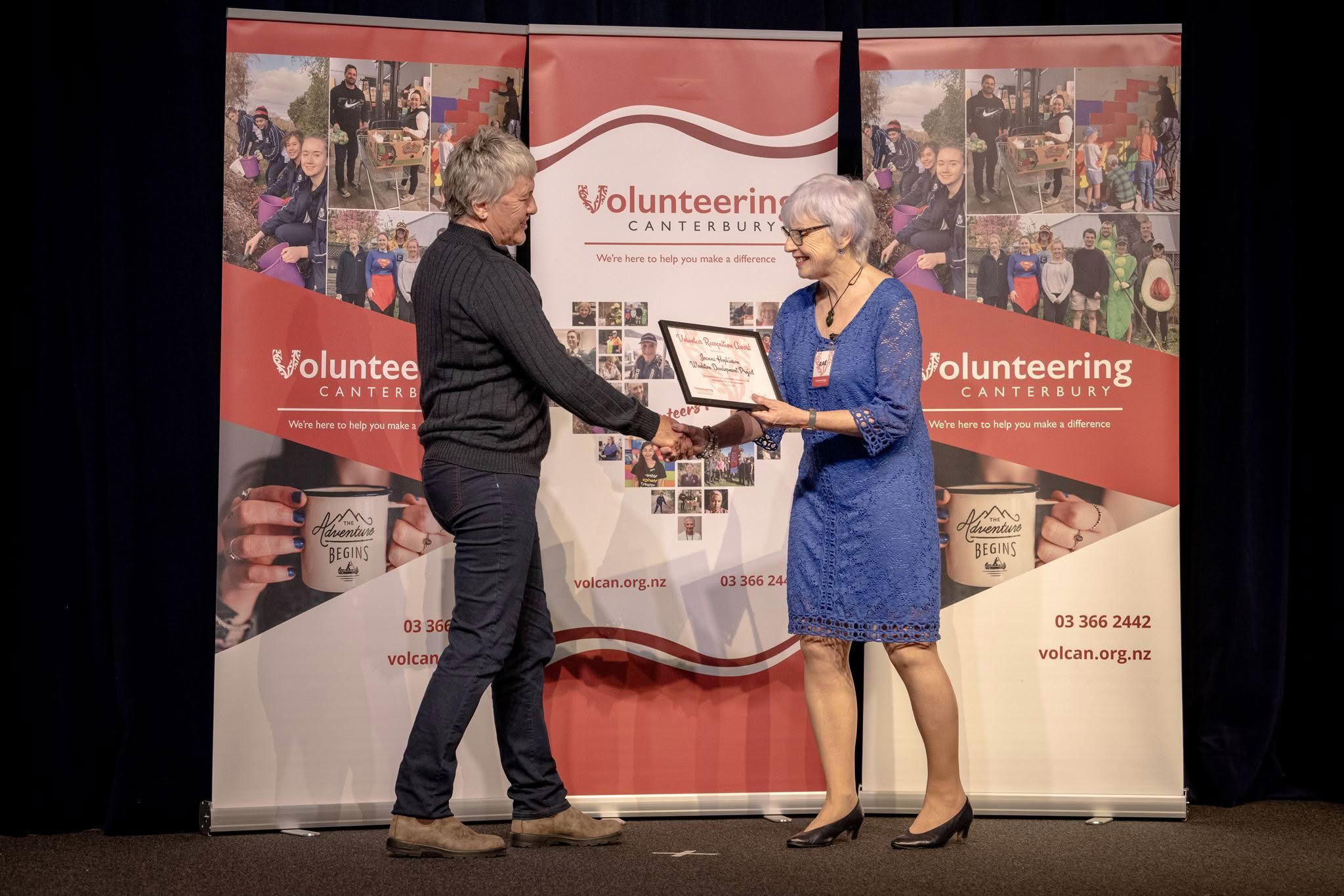 Joanna Hopkinson, Woolston Development Project, receiving a Volunteer Recognition Award 2026.