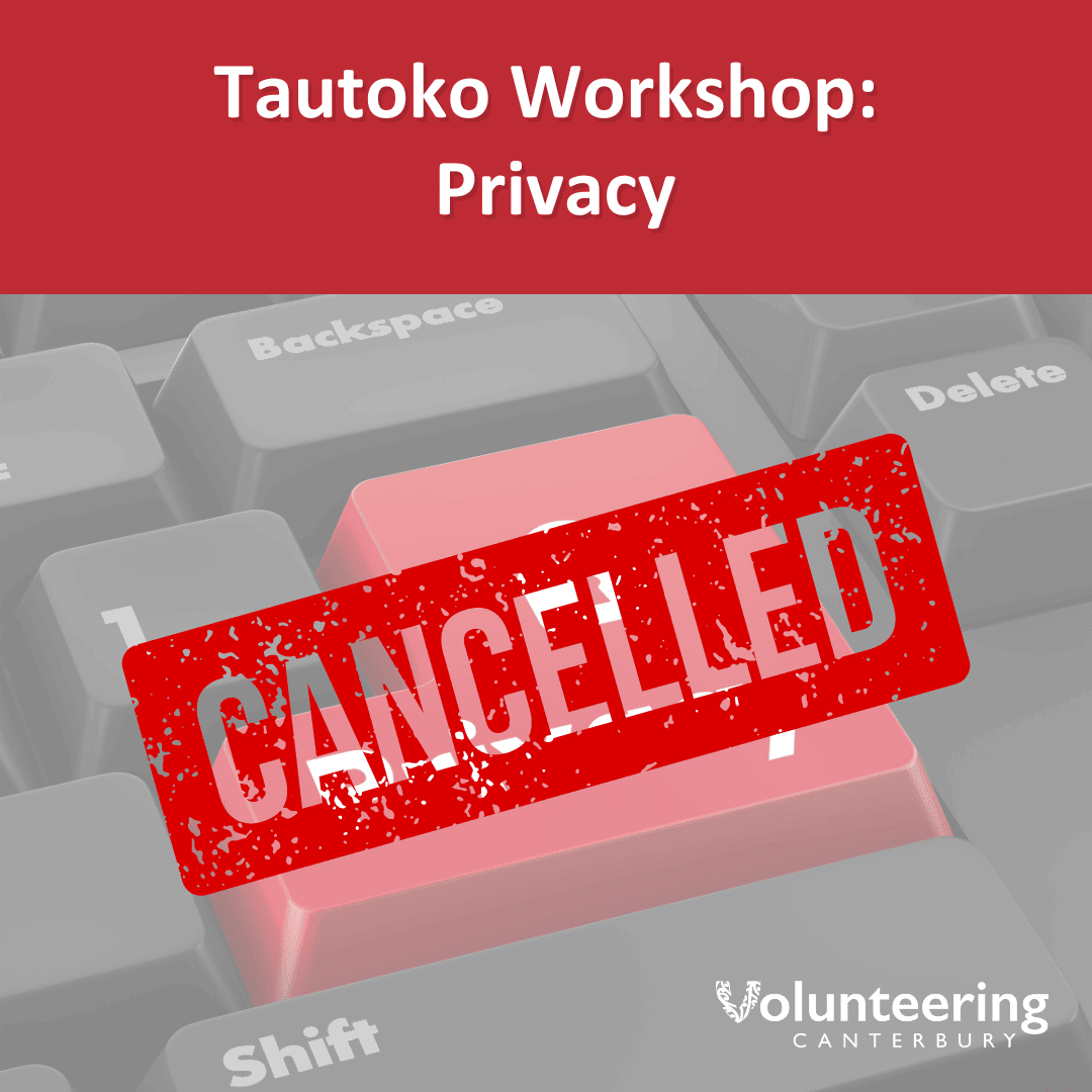 Cancelled Tautoko Workshop tile - Privacy